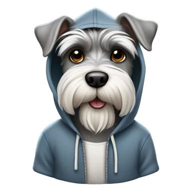 Schnauzer wearing a hoodie  sticker
