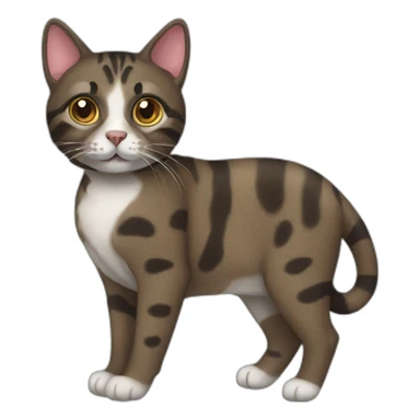 brindle cat sticker