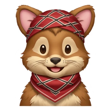 uniformed animal with bandanna sticker