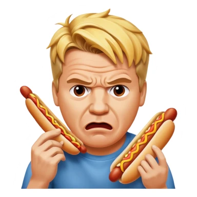 Godon ramsay eats hotdog sticker