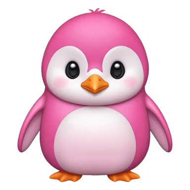 Pink penguin sticker