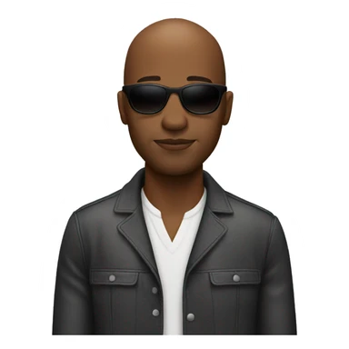 Black man that’s bald with shades on sticker