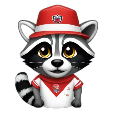 racoon cheff with River Plate T-shirt sticker