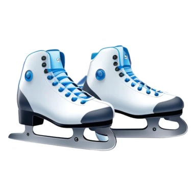 An icon showing a pair of speed skates gliding on an icy track, leaving sharp trails. The background features a grand speed skating arena with spectators, bright lights, and a winter landscape visible through the open structure. Transparent background enhances the dynamic motion. sticker