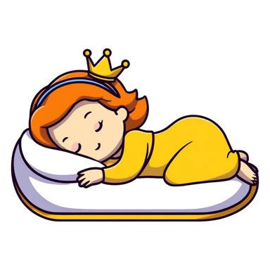 sleeping princess sticker