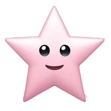 pale pink star sparkle sticker