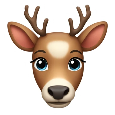 Cute New Year's reindeer sticker