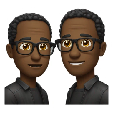 2 hommes noirs qui se serrent la main sticker