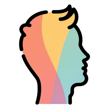 man profile silhouette sticker