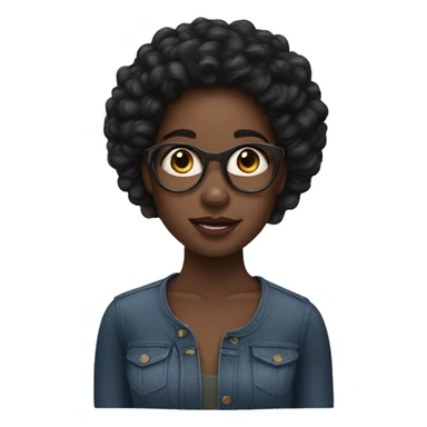 Black girl with air pods sticker
