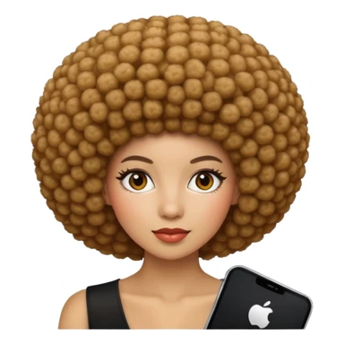 women ios emoji afro sticker