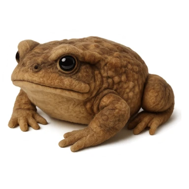 realistic bufo frog doll, plush toy, soft textures, detailed, no background sticker
