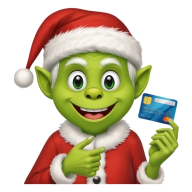 Credit Card Grinch sticker