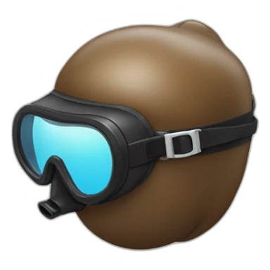 poop dive snorkling sticker