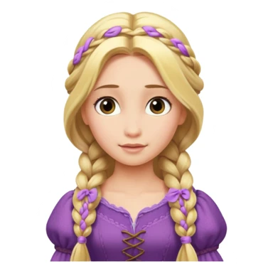 emote rapunzel di kepang  sticker