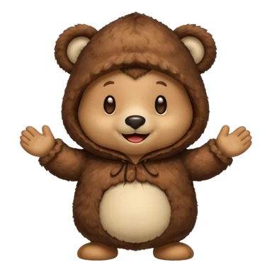 Mushroom dressed in a bear sticker