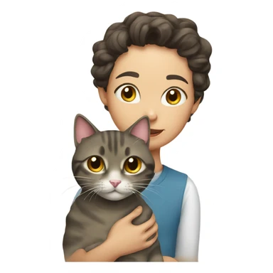 Cat with owner sticker