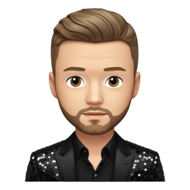 Justin Timberlake from 'N Sync with dark blonde hair, black sequin outfit sticker