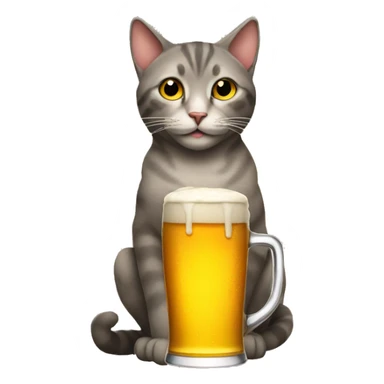 Cat with a beer sticker