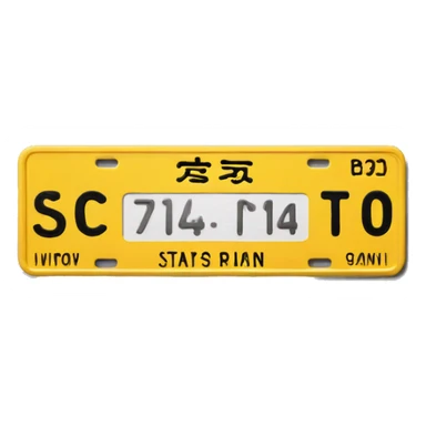 yellow license plate text naruto sticker
