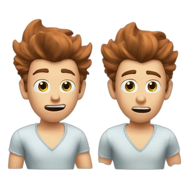 confused jimmy neutron wearing a v neck sticker