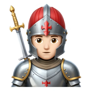 crusader knight sticker
