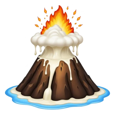 Milk coming out of a volcano  sticker