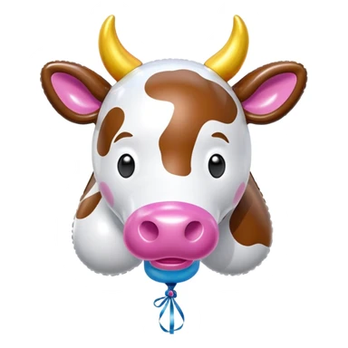   jeff koons kawaii cow balloon sculpture  sticker