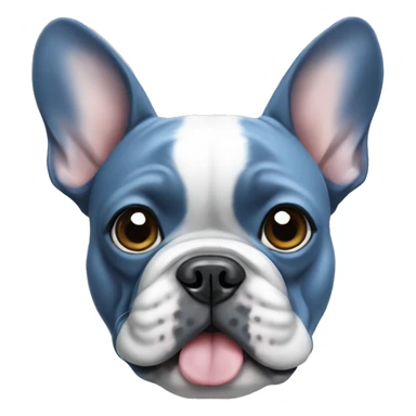 Blue French bulldog  sticker