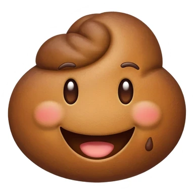 poop emoji with smiling face sticker