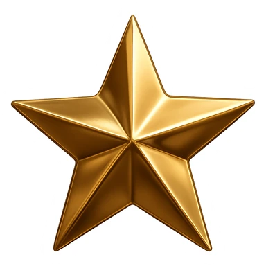 star with a metallic gold finish sticker