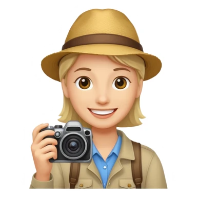 tourist with camera sticker