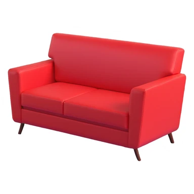 red sofa 3/4 inclined angle sticker