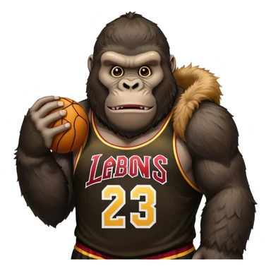 king kong wearing lebron jersey LB23 sticker