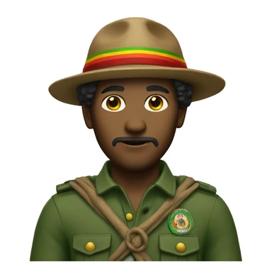 Homme rasta scout sticker