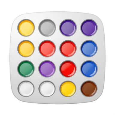 Palette de peinture blanche  sticker