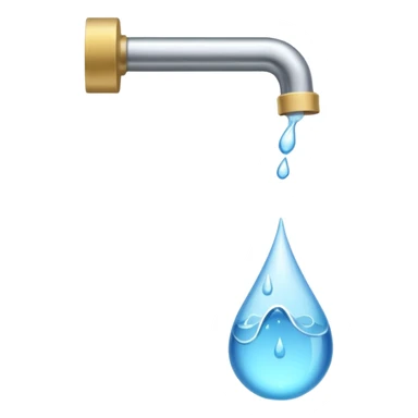 water flows from the tap sticker