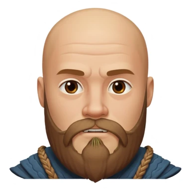 bearded Vikings with bald  with out crown sticker