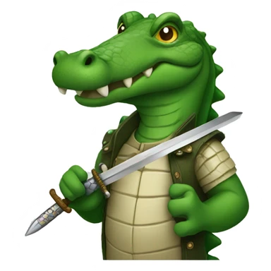 alligator with a sword sticker
