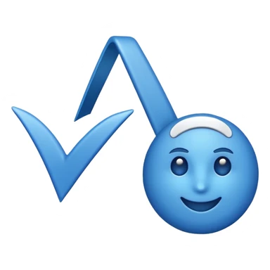 I want an meta varified blue tick emoji normal tick sticker