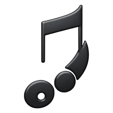 black simple music note re sticker
