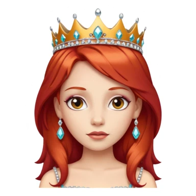 Sexy red hair princess sticker