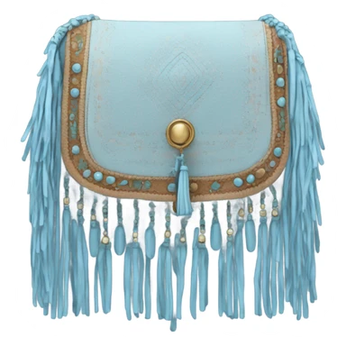 Light blue boho bag sticker
