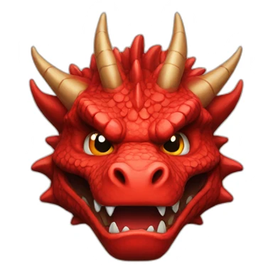 head Red dragon epic pixel sticker