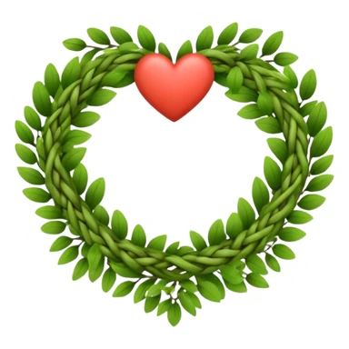 nature wreath heart, boho beautiful  sticker