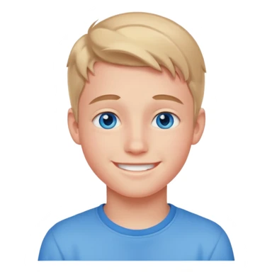 niño guapo adolescente de ojos azules sonriendo enamorado sticker