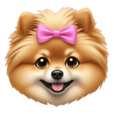 Pomeranian wearing pink  sticker
