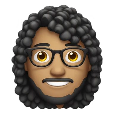 white-male-brunette-black-round-glasses sticker