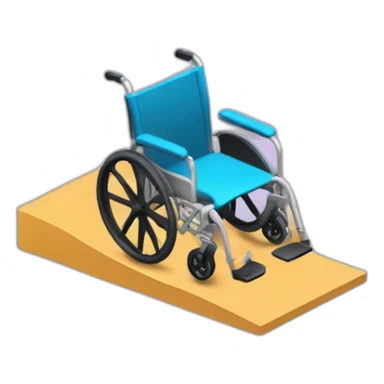 wheelchair on a ramp sticker