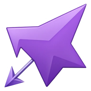 seta para direita roxa sticker